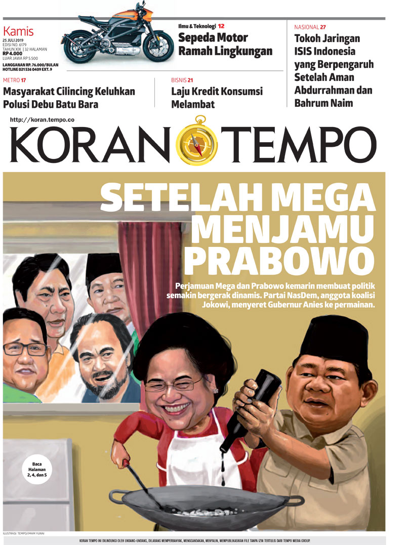 Cover Koran Tempo - Edisi 2019-07-25