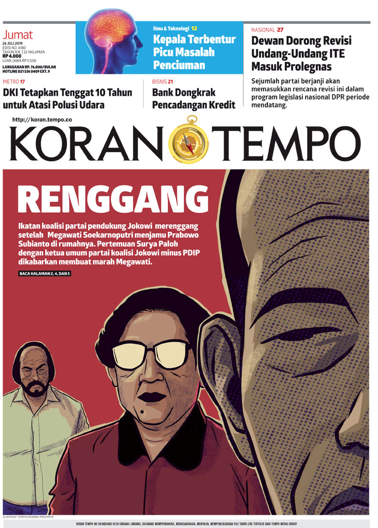 Cover Koran Tempo - Edisi 2019-07-26