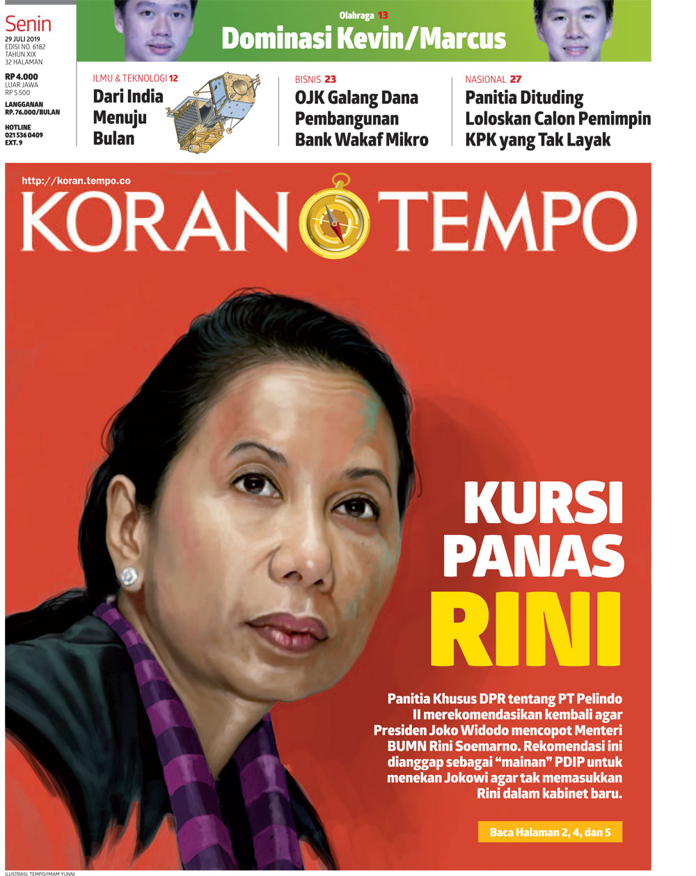 Cover Koran Tempo - Edisi 2019-07-29