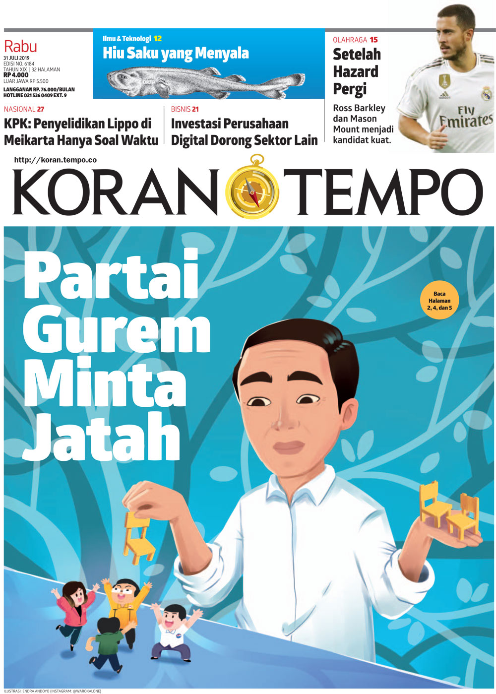 Cover Koran Tempo - Edisi 2019-07-31