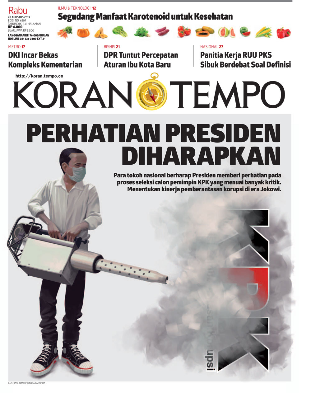 Cover Koran Tempo - Edisi 2019-08-28