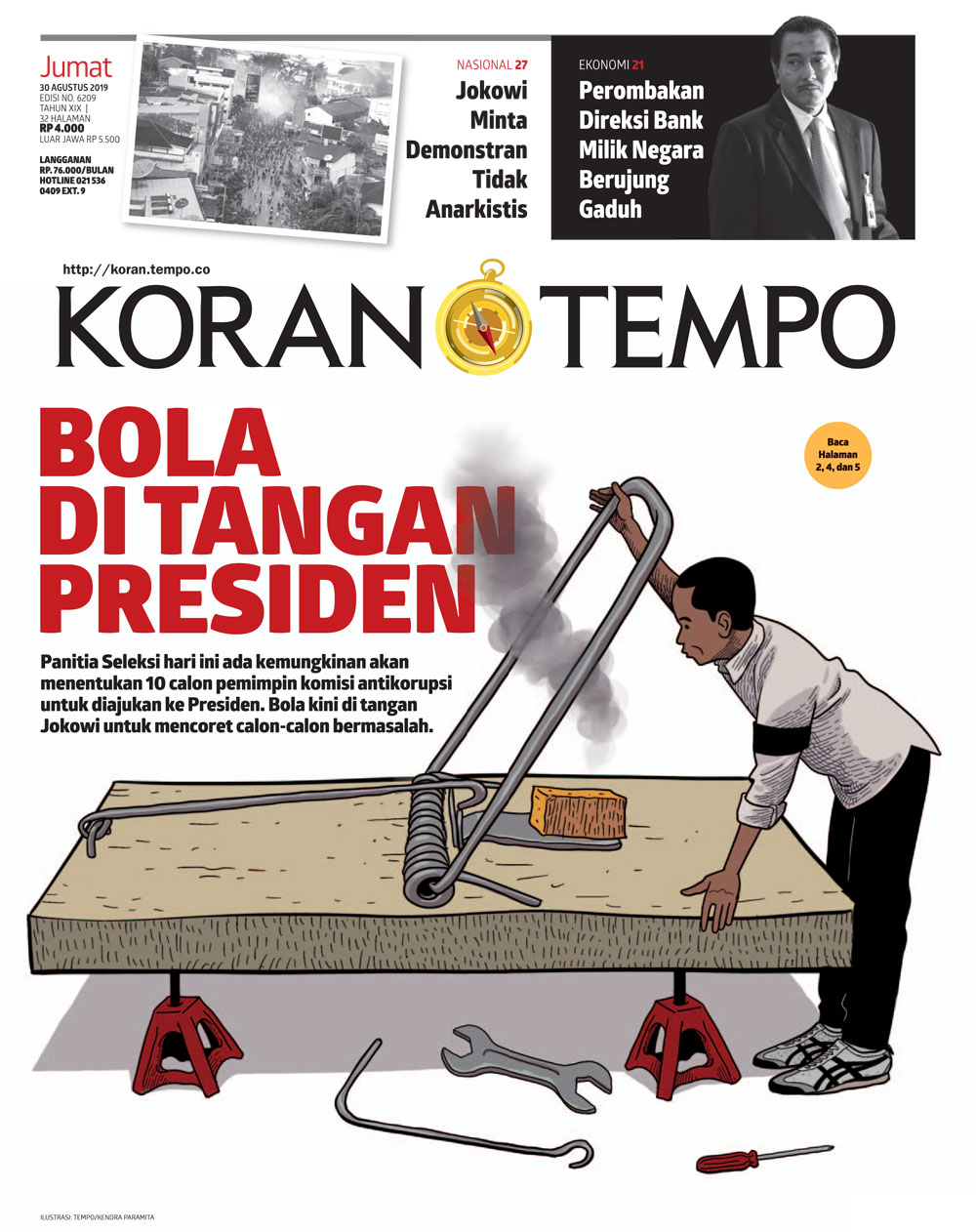 Cover Koran Tempo - Edisi 2019-08-30