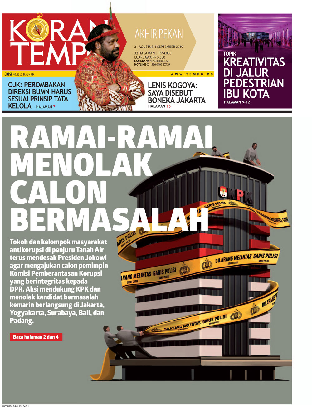 Cover Koran Tempo - Edisi 2019-08-31