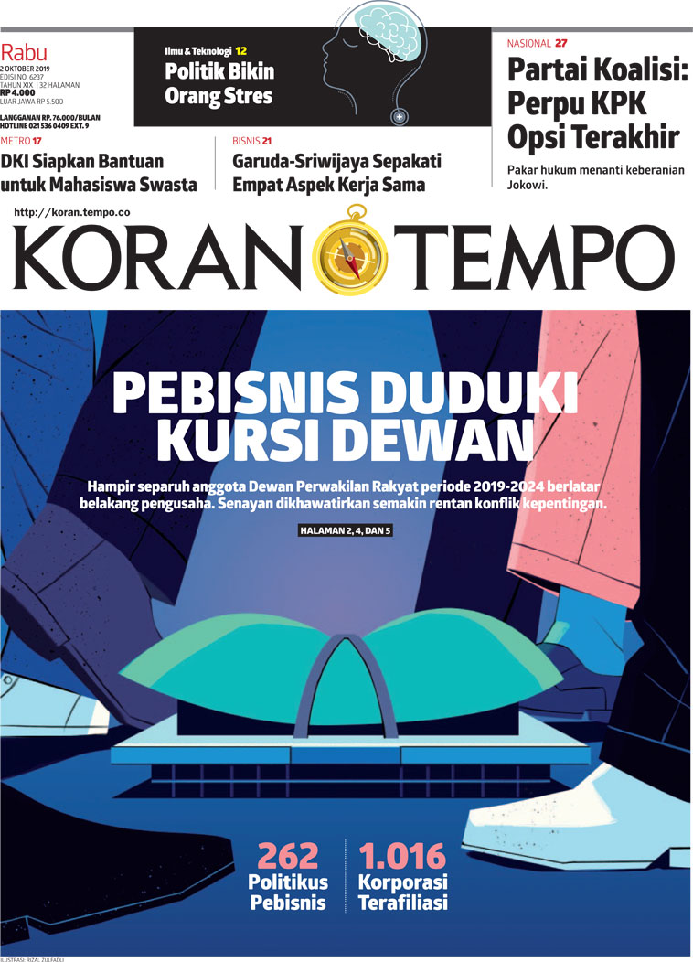 Cover Koran Tempo - Edisi 2019-10-02