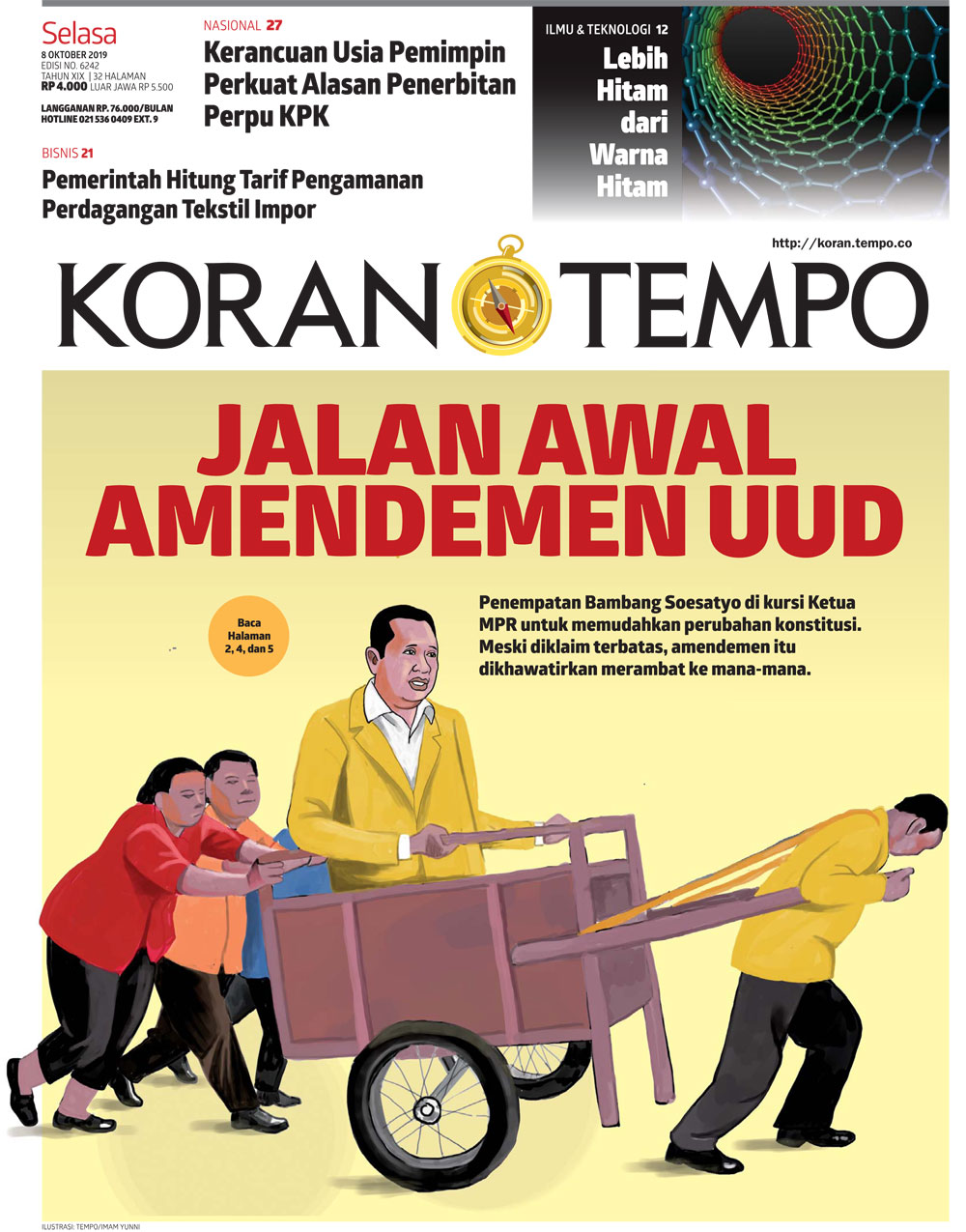 Cover Koran Tempo - Edisi 2019-10-08