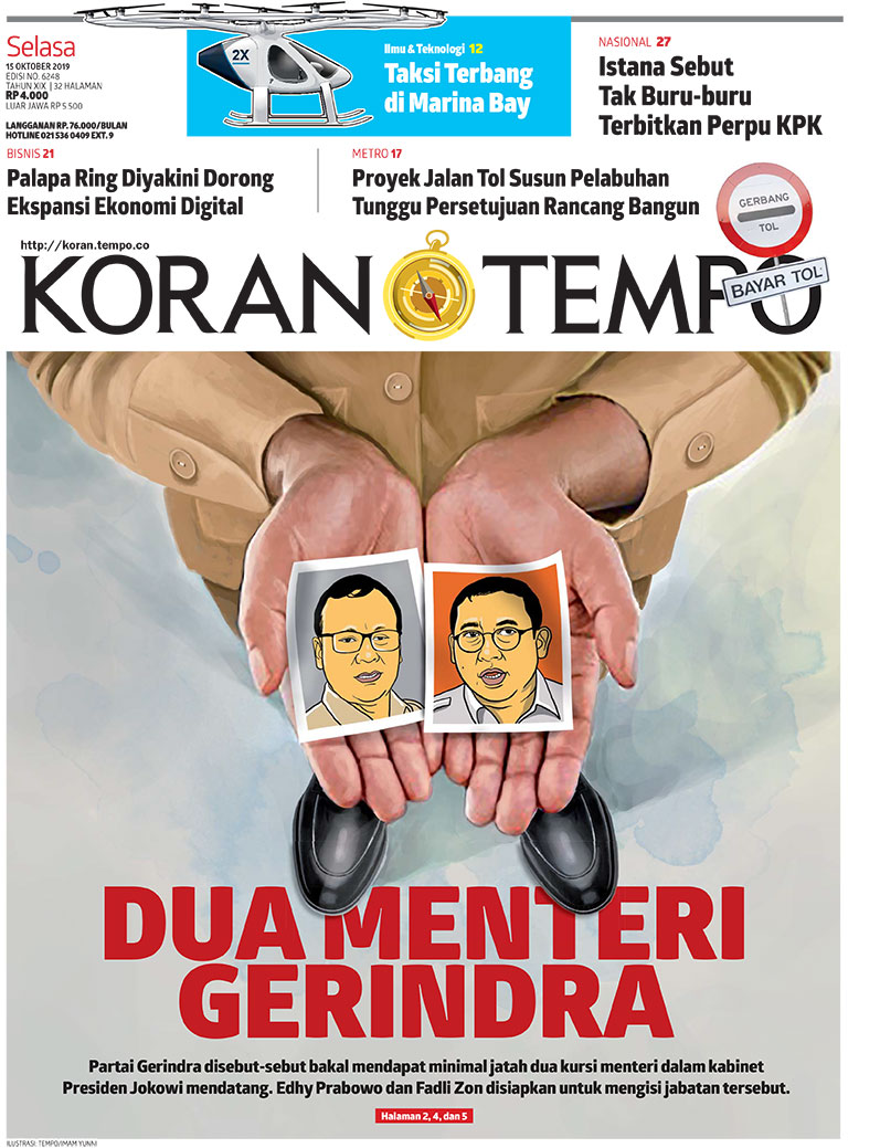 Cover Koran Tempo - Edisi 2019-10-15