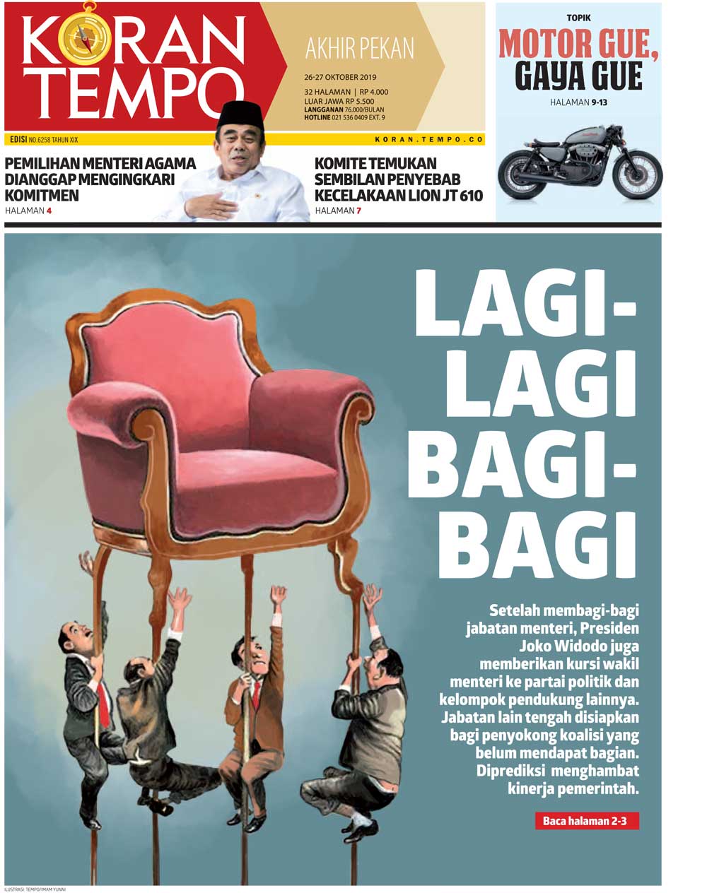 Cover Koran Tempo - Edisi 2019-10-26