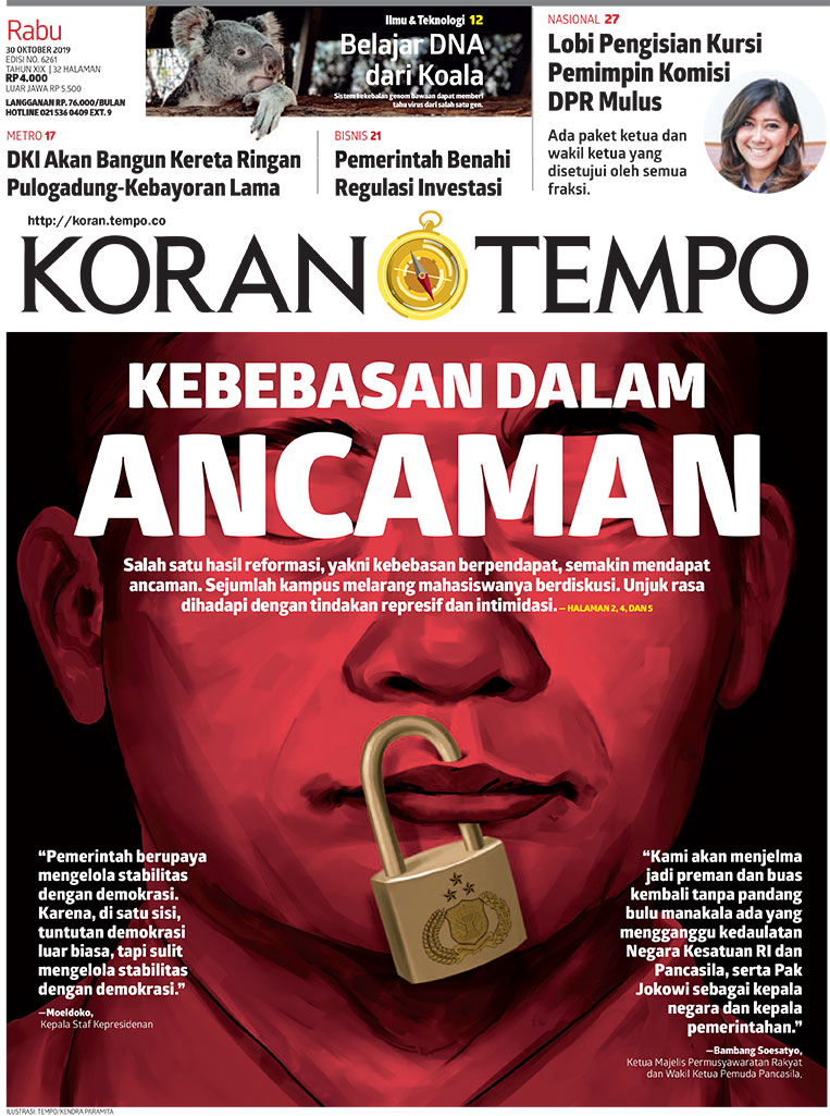 Cover Koran Tempo - Edisi 2019-10-30
