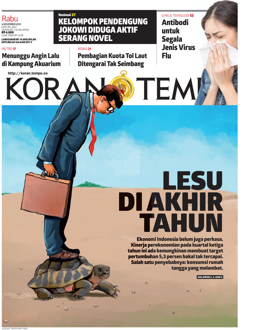 Cover Koran Tempo - Edisi 2019-11-06