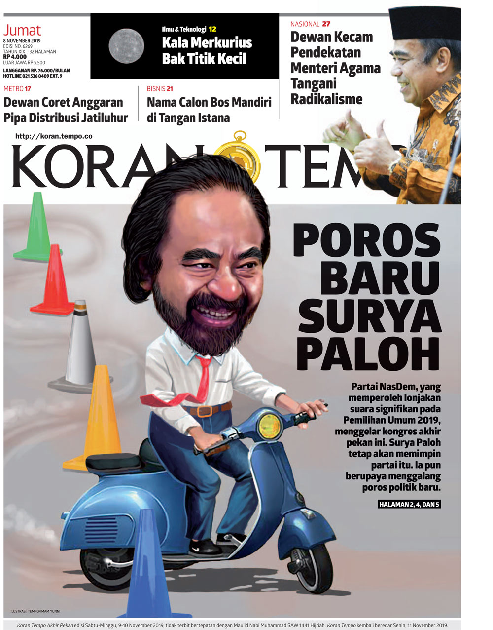 Cover Koran Tempo - Edisi 2019-11-08