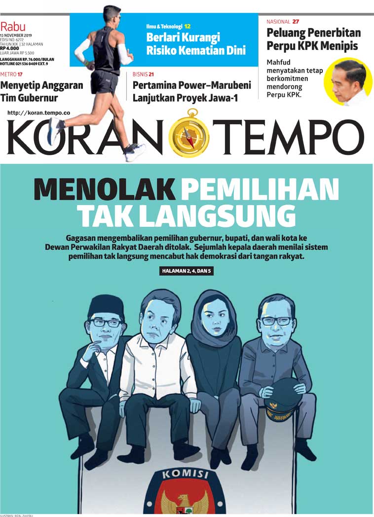 Cover Koran Tempo - Edisi 2019-11-13