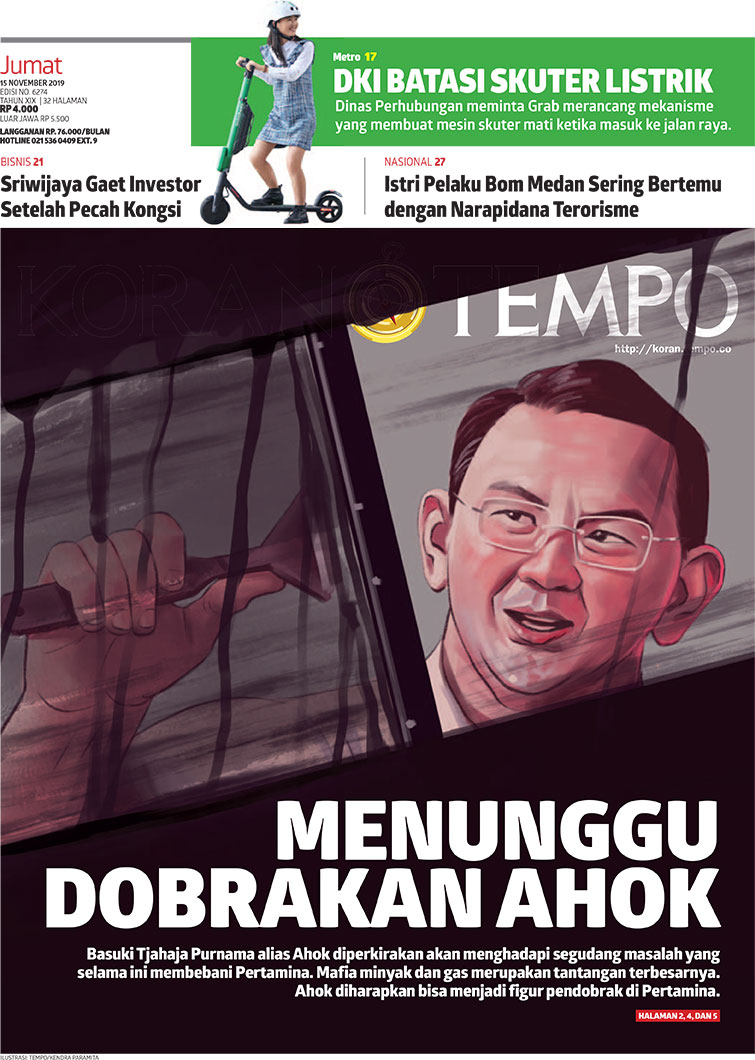Cover Koran Tempo - Edisi 2019-11-15