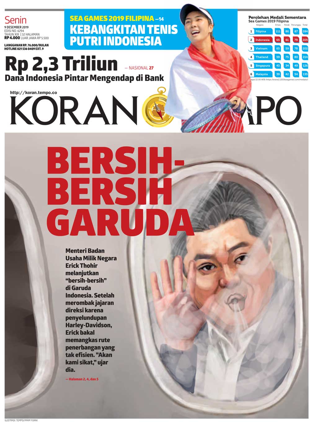 Cover Koran Tempo - Edisi 2019-12-09