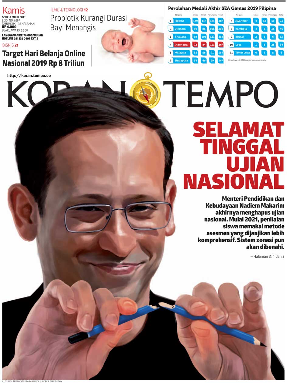Cover Koran Tempo - Edisi 2019-12-12