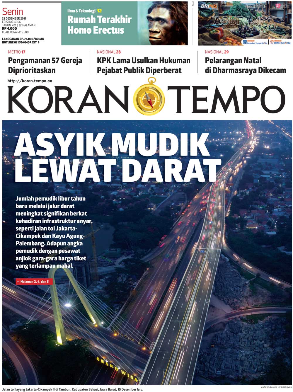 Cover Koran Tempo - Edisi 2019-12-23