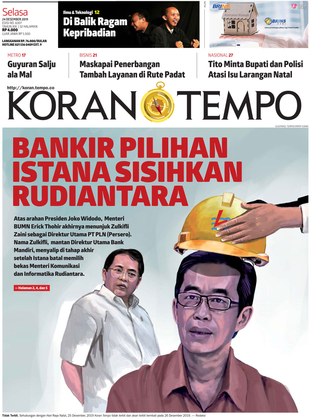 Cover Koran Tempo - Edisi 2019-12-24