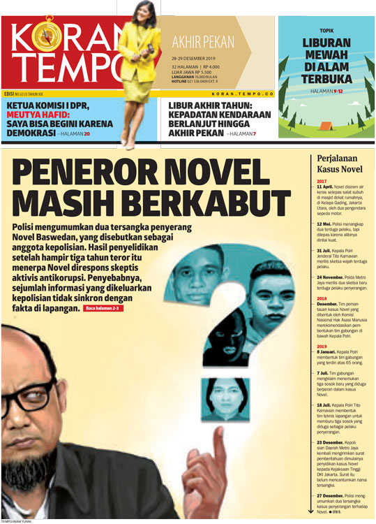 Cover Koran Tempo - Edisi 2019-12-28