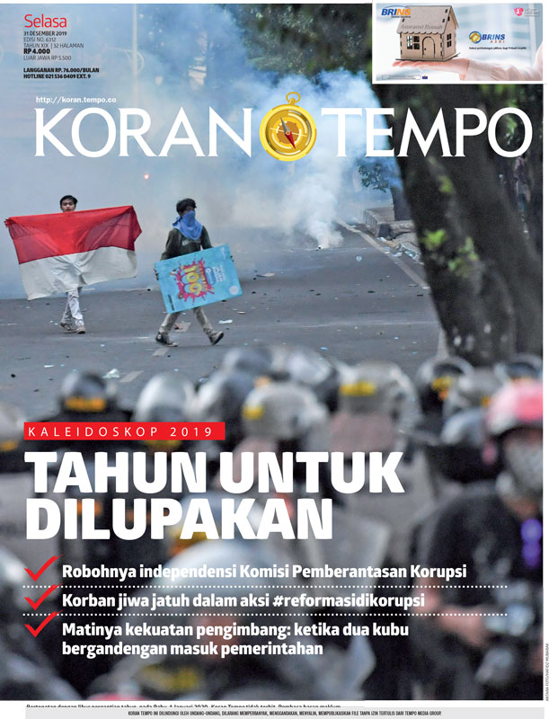 Cover Koran Tempo - Edisi 2019-12-31