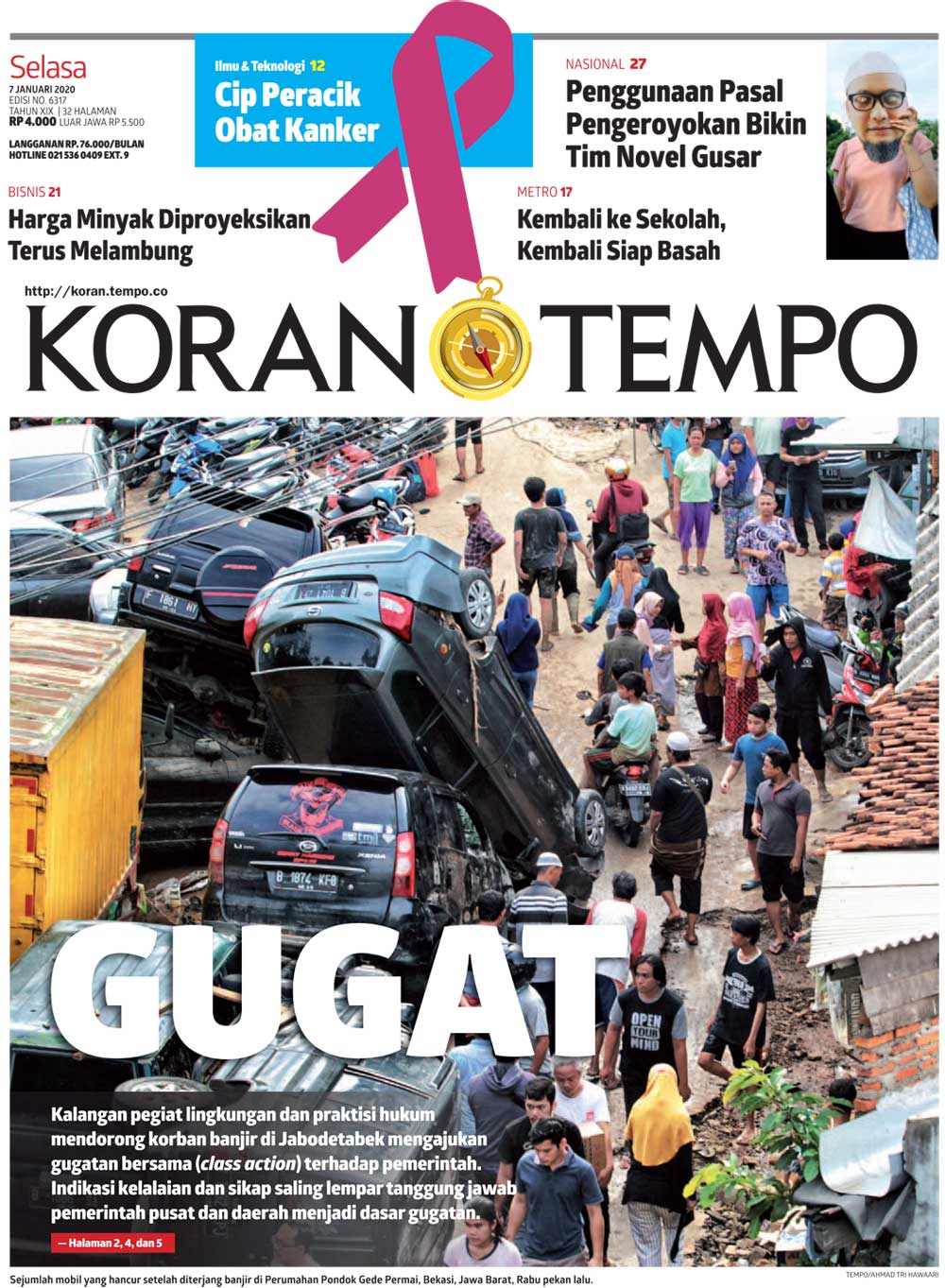 Cover Koran Tempo - Edisi 2020-01-07