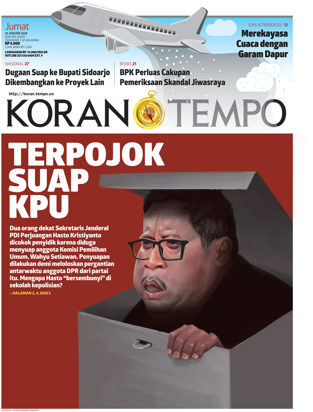 Cover Koran Tempo - Edisi 2020-01-10