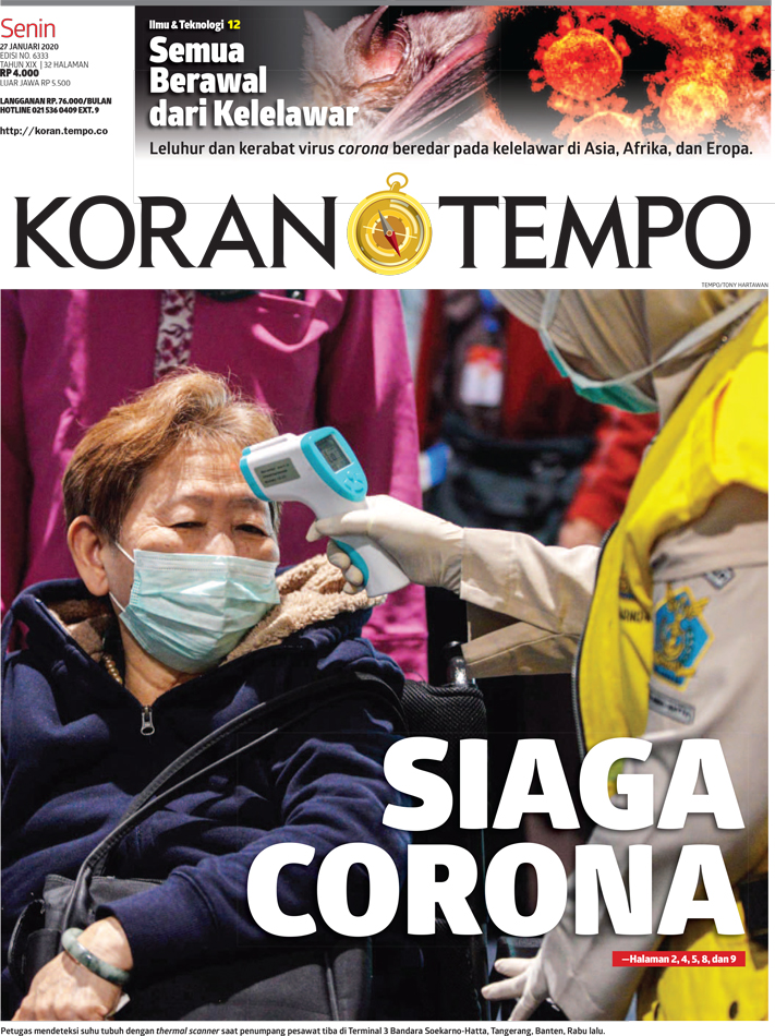Cover Koran Tempo - Edisi 2020-01-27