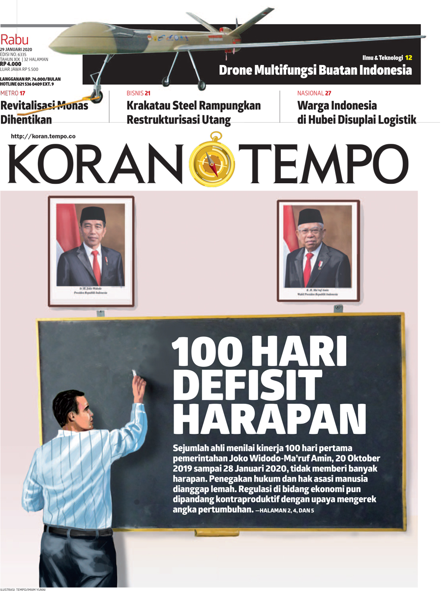 Cover Koran Tempo - Edisi 2020-01-29