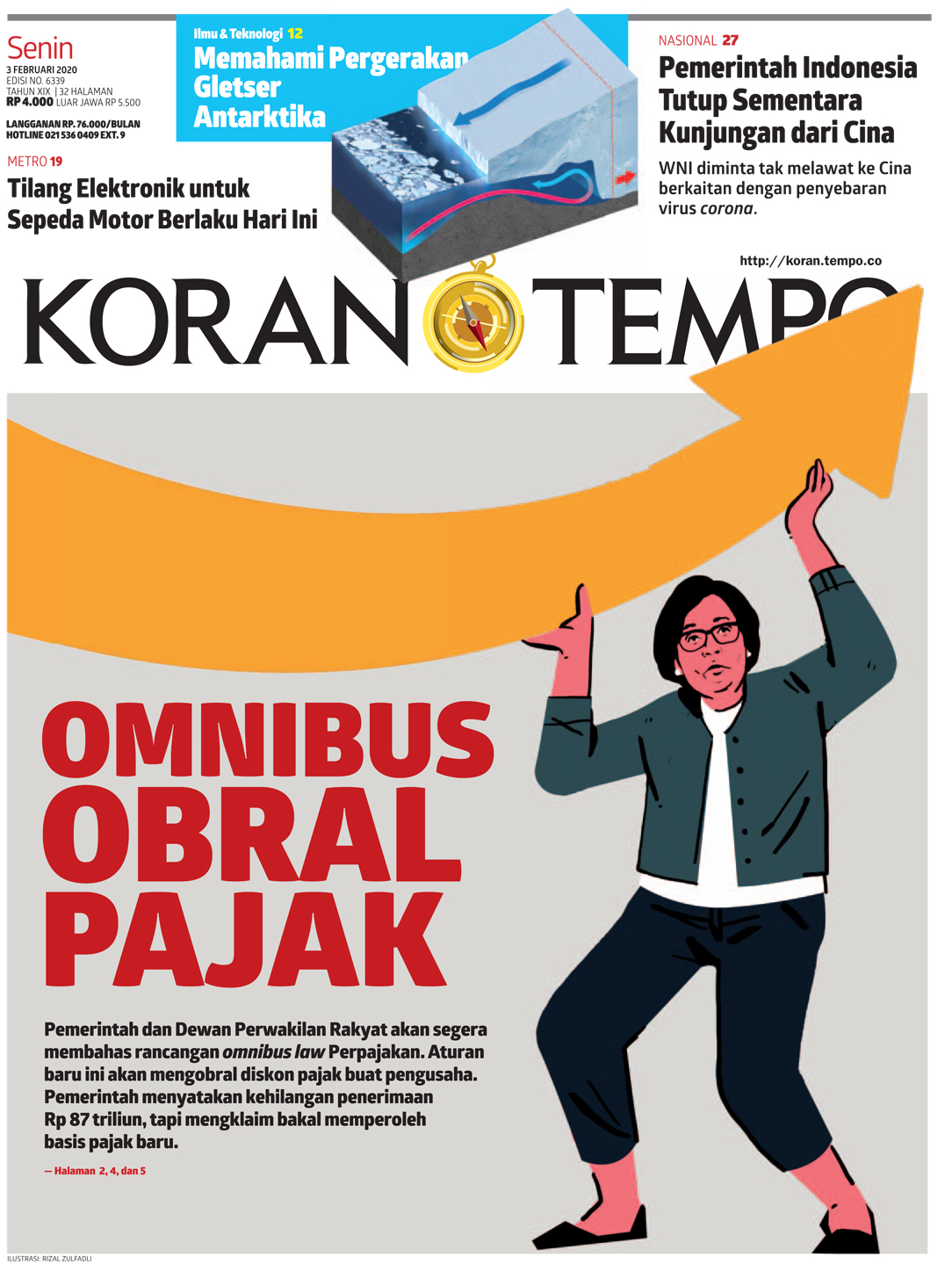 Cover Koran Tempo - Edisi 2020-02-03