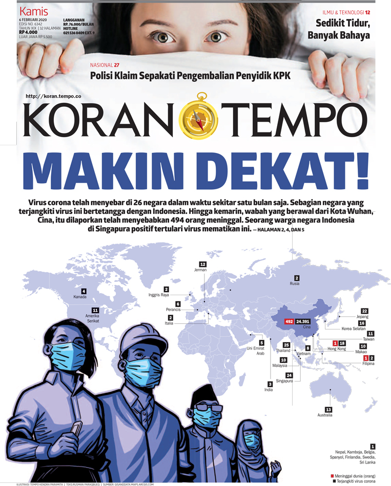 Cover Koran Tempo - Edisi 2020-02-06