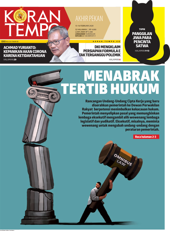 Cover Koran Tempo - Edisi 2020-02-15