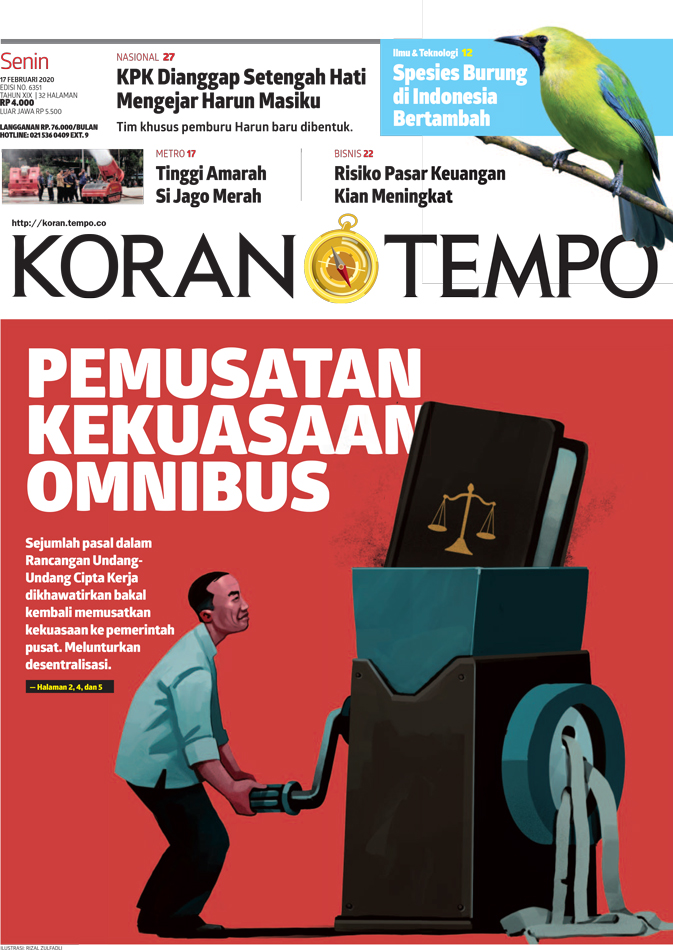 Cover Koran Tempo - Edisi 2020-02-17