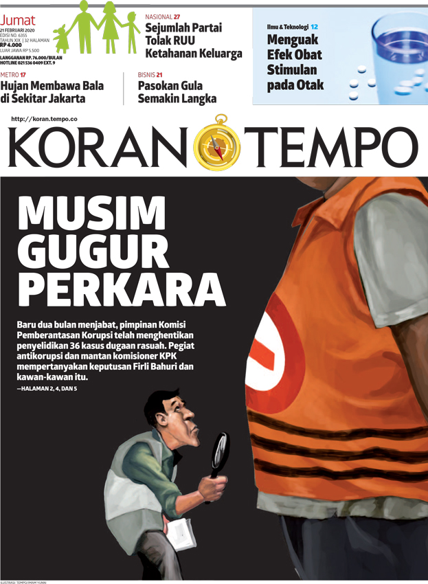 Cover Koran Tempo - Edisi 2020-02-21
