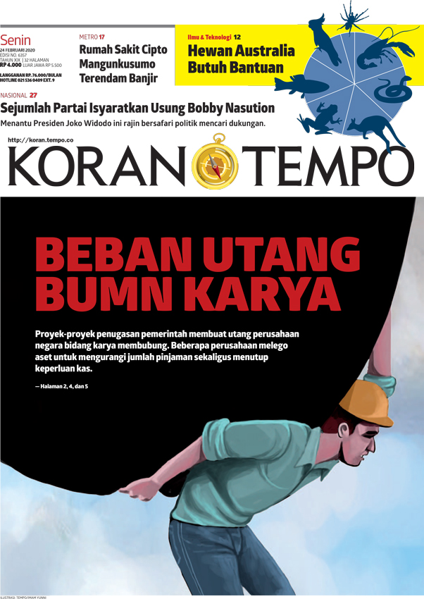 Cover Koran Tempo - Edisi 2020-02-24