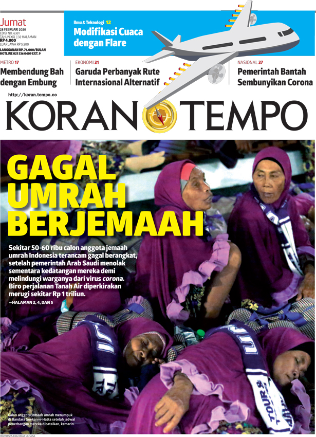 Cover Koran Tempo - Edisi 2020-02-28