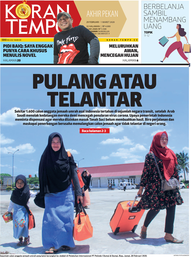 Cover Koran Tempo - Edisi 2020-02-29
