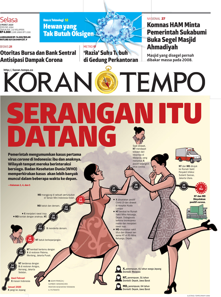Cover Koran Tempo - Edisi 2020-03-03