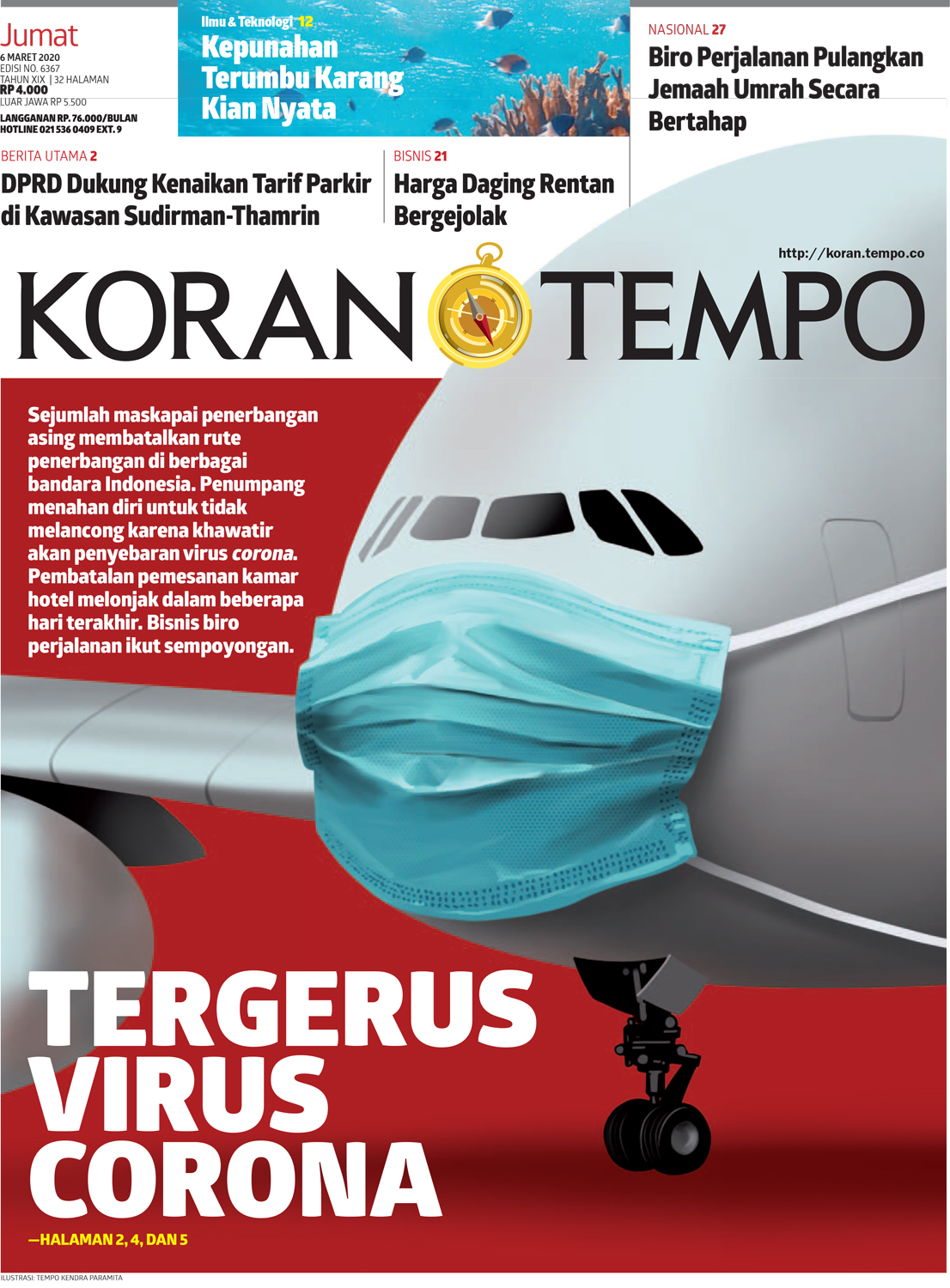 Cover Koran Tempo - Edisi 2020-03-06