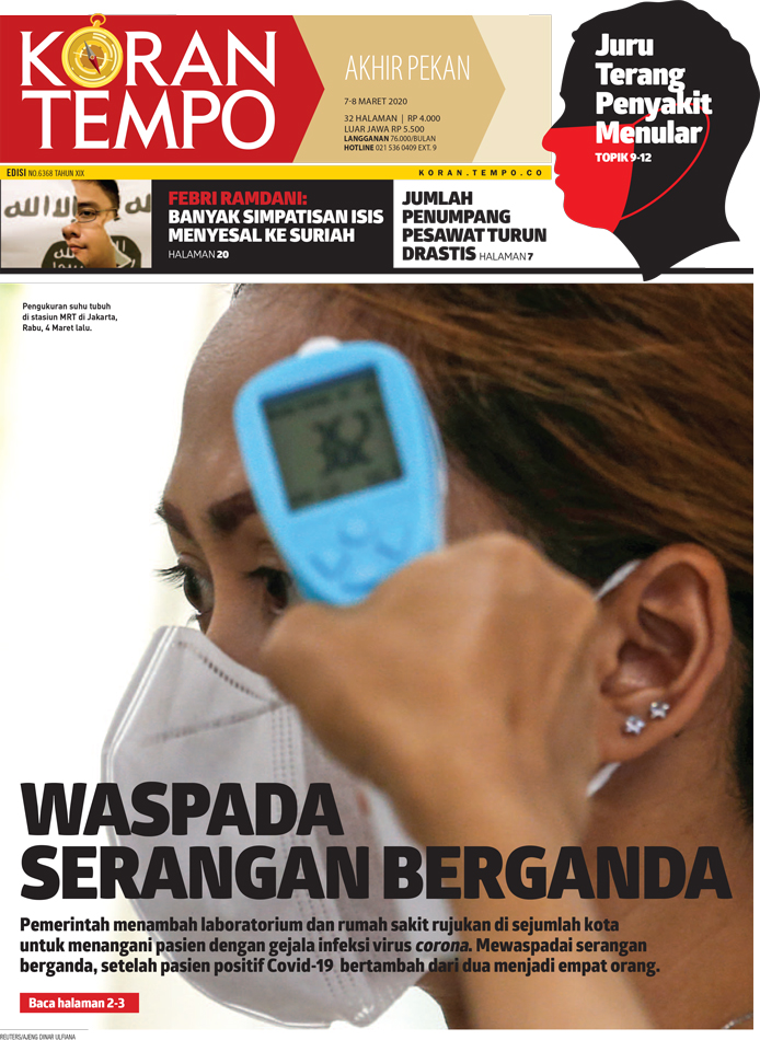 Cover Koran Tempo - Edisi 2020-03-07