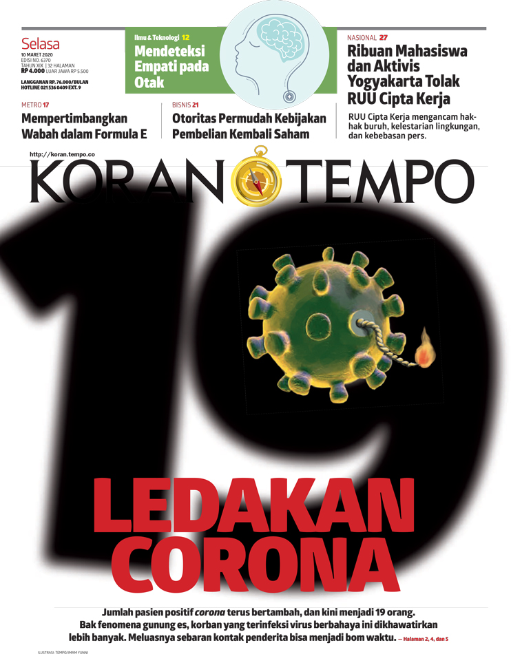 Cover Koran Tempo - Edisi 2020-03-10