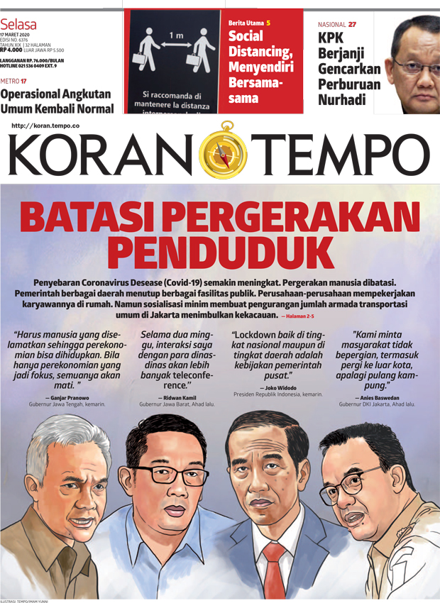 Cover Koran Tempo - Edisi 2020-03-17