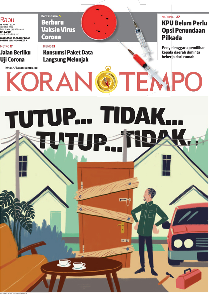 Cover Koran Tempo - Edisi 2020-03-18