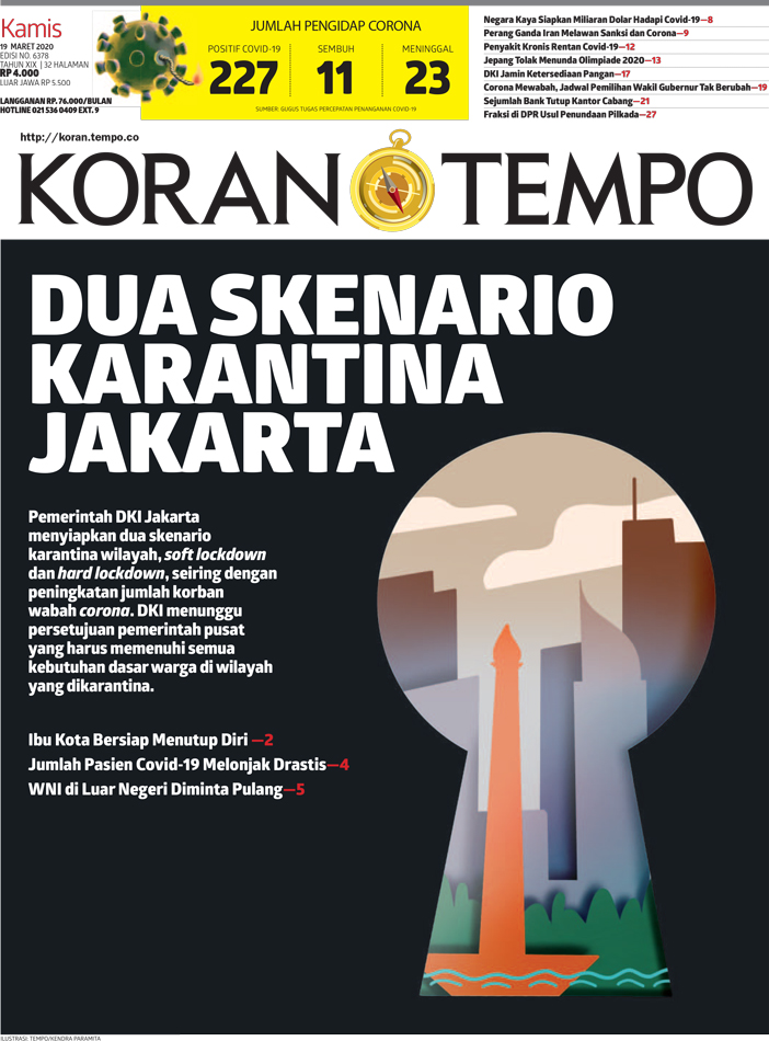Cover Koran Tempo - Edisi 2020-03-19