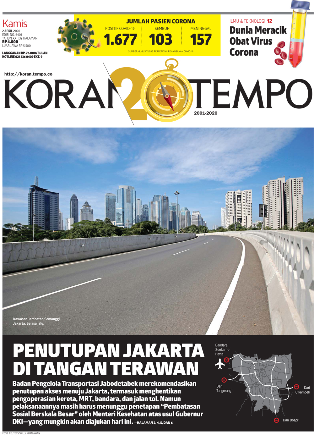 Cover Koran Tempo - Edisi 2020-04-02