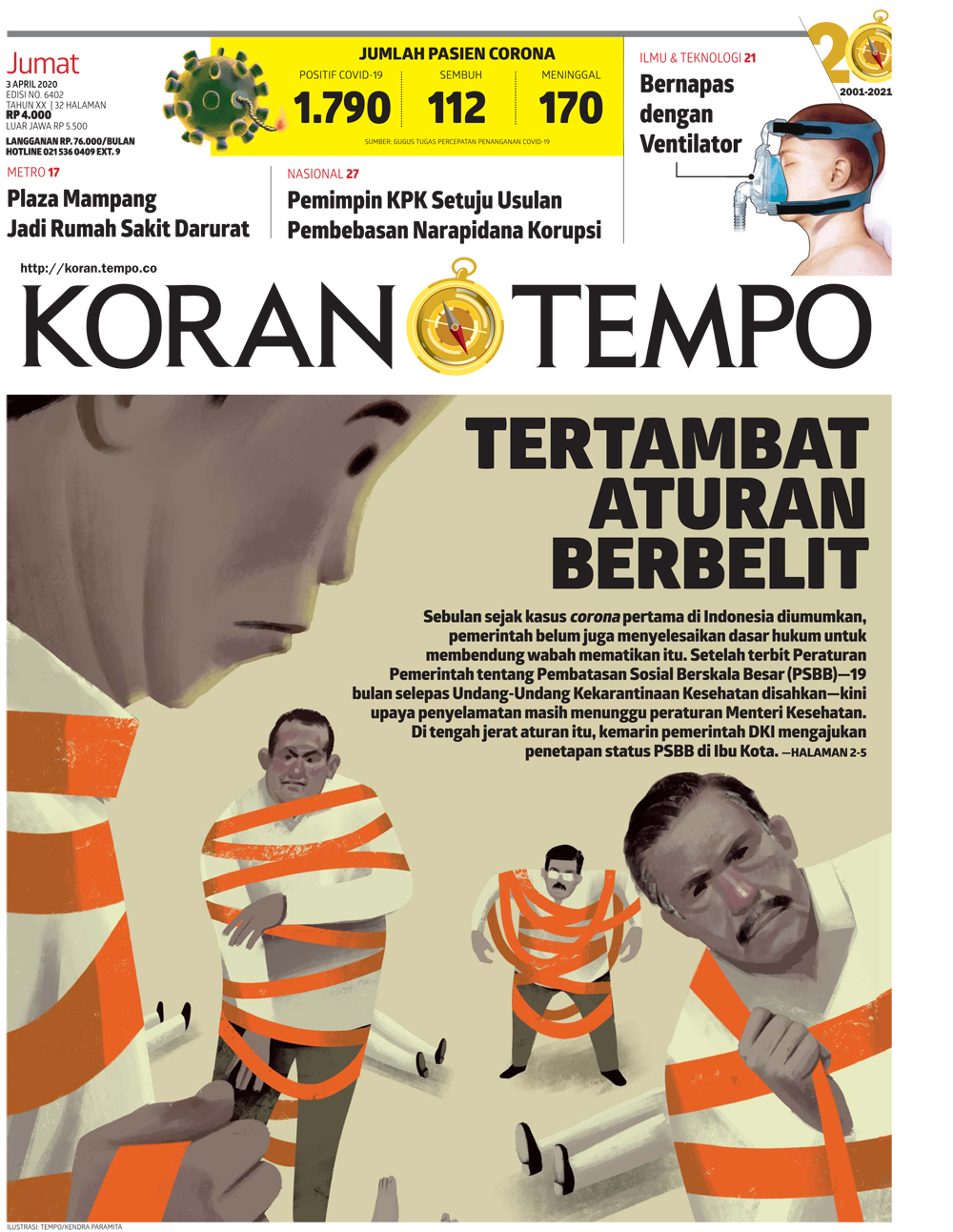 Cover Koran Tempo - Edisi 2020-04-03