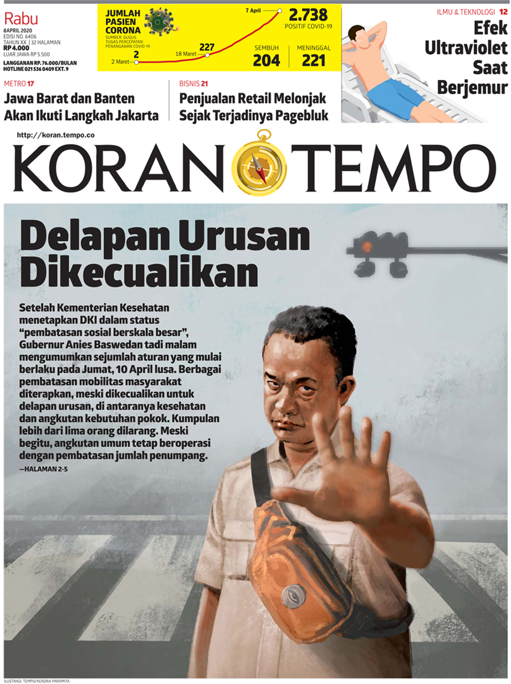 Cover Koran Tempo - Edisi 2020-04-08