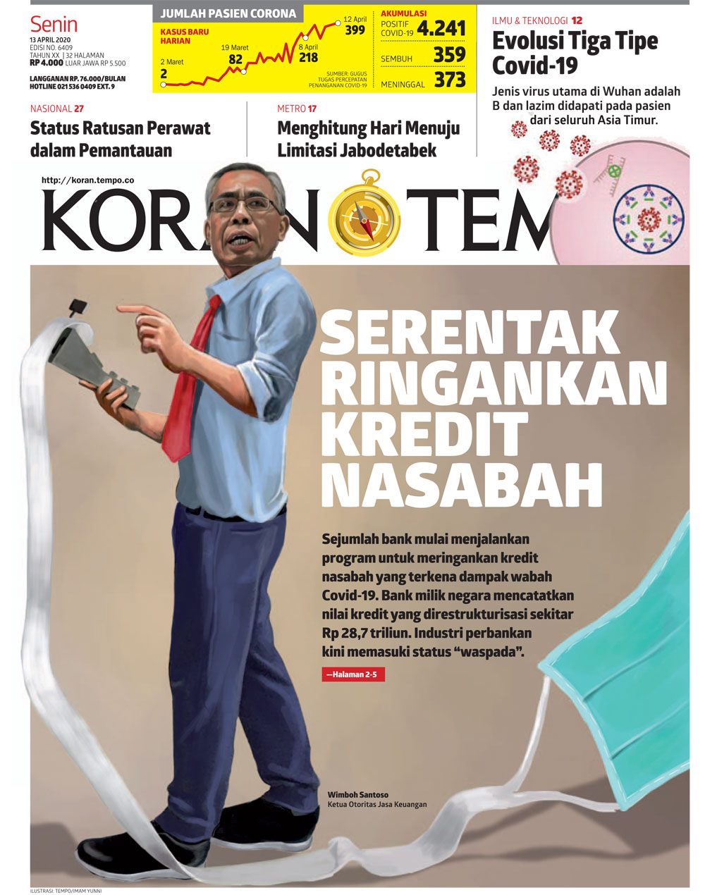 Cover Koran Tempo - Edisi 2020-04-13