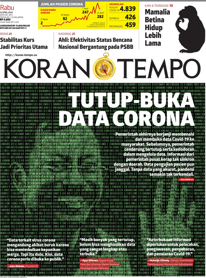 Cover Koran Tempo - Edisi 2020-04-15