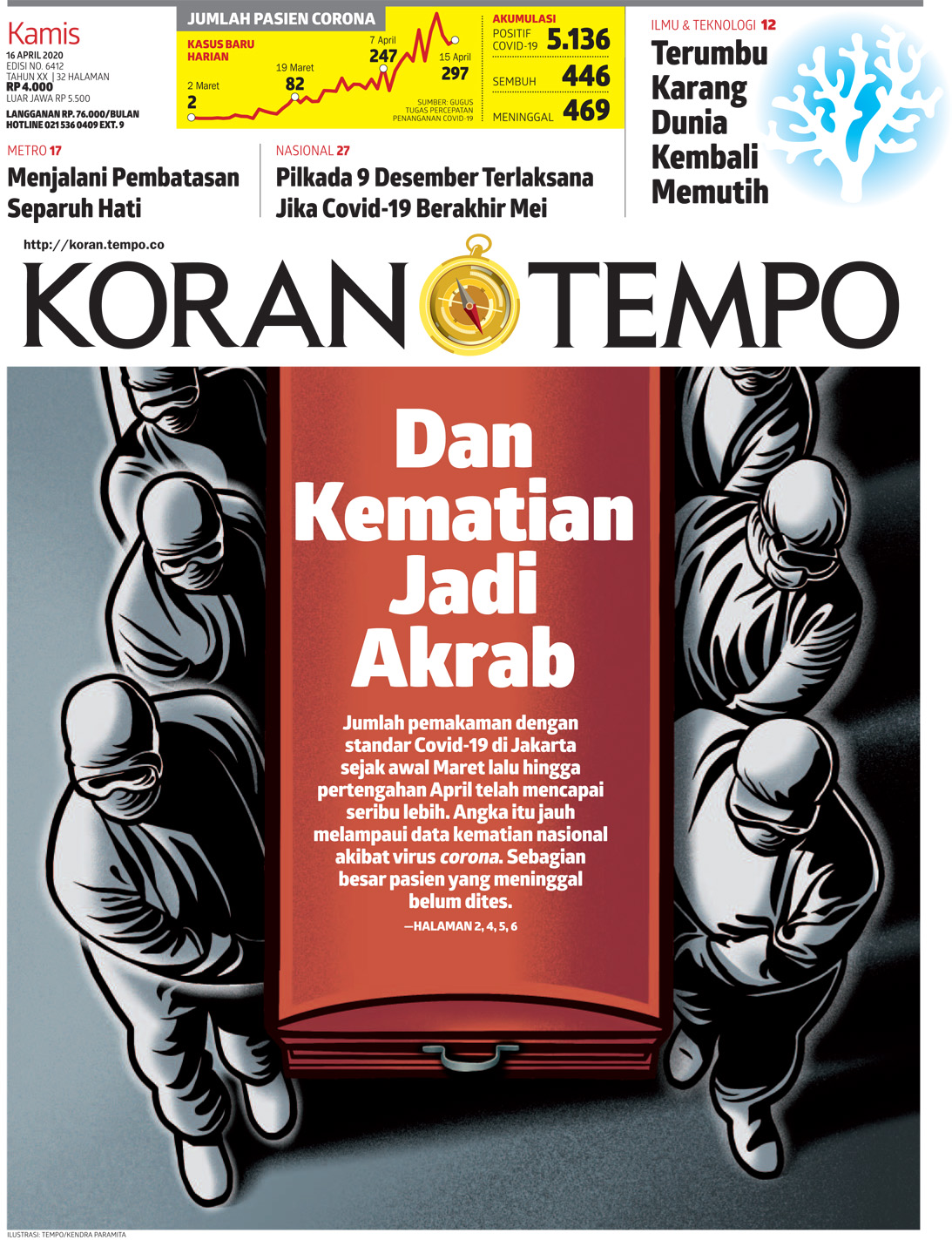 Cover Koran Tempo - Edisi 2020-04-16