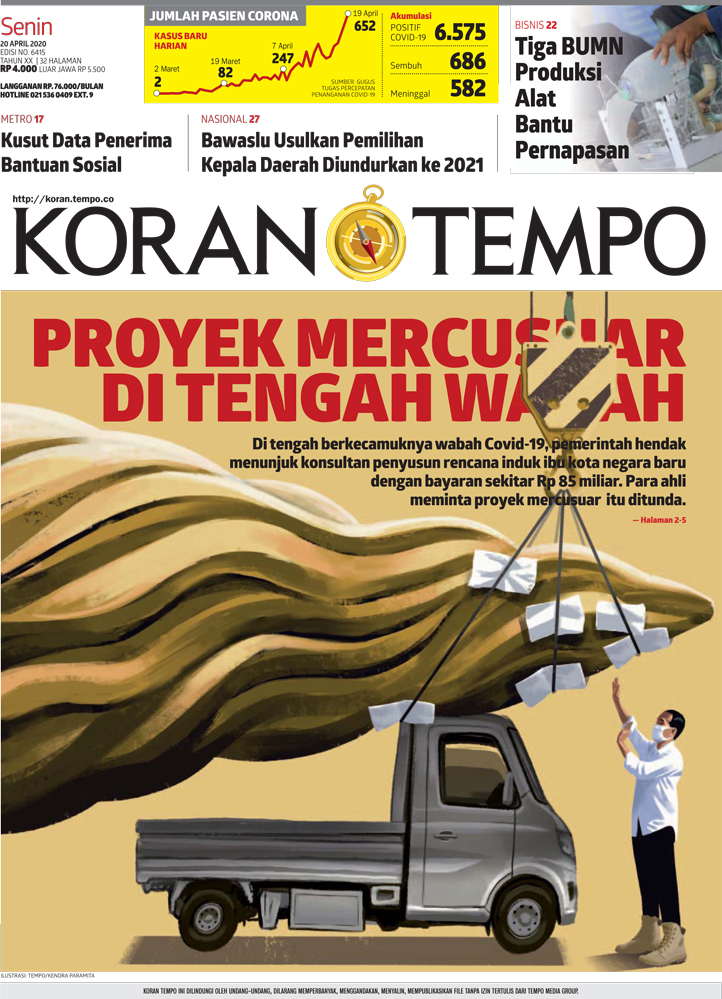 Cover Koran Tempo - Edisi 2020-04-20