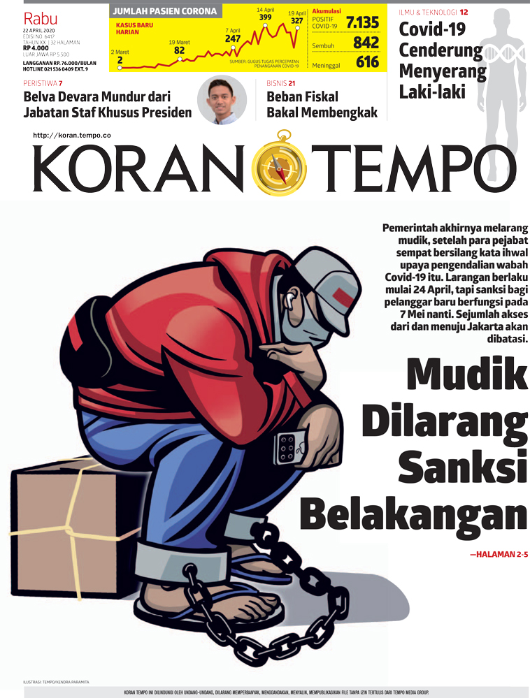 Cover Koran Tempo - Edisi 2020-04-22
