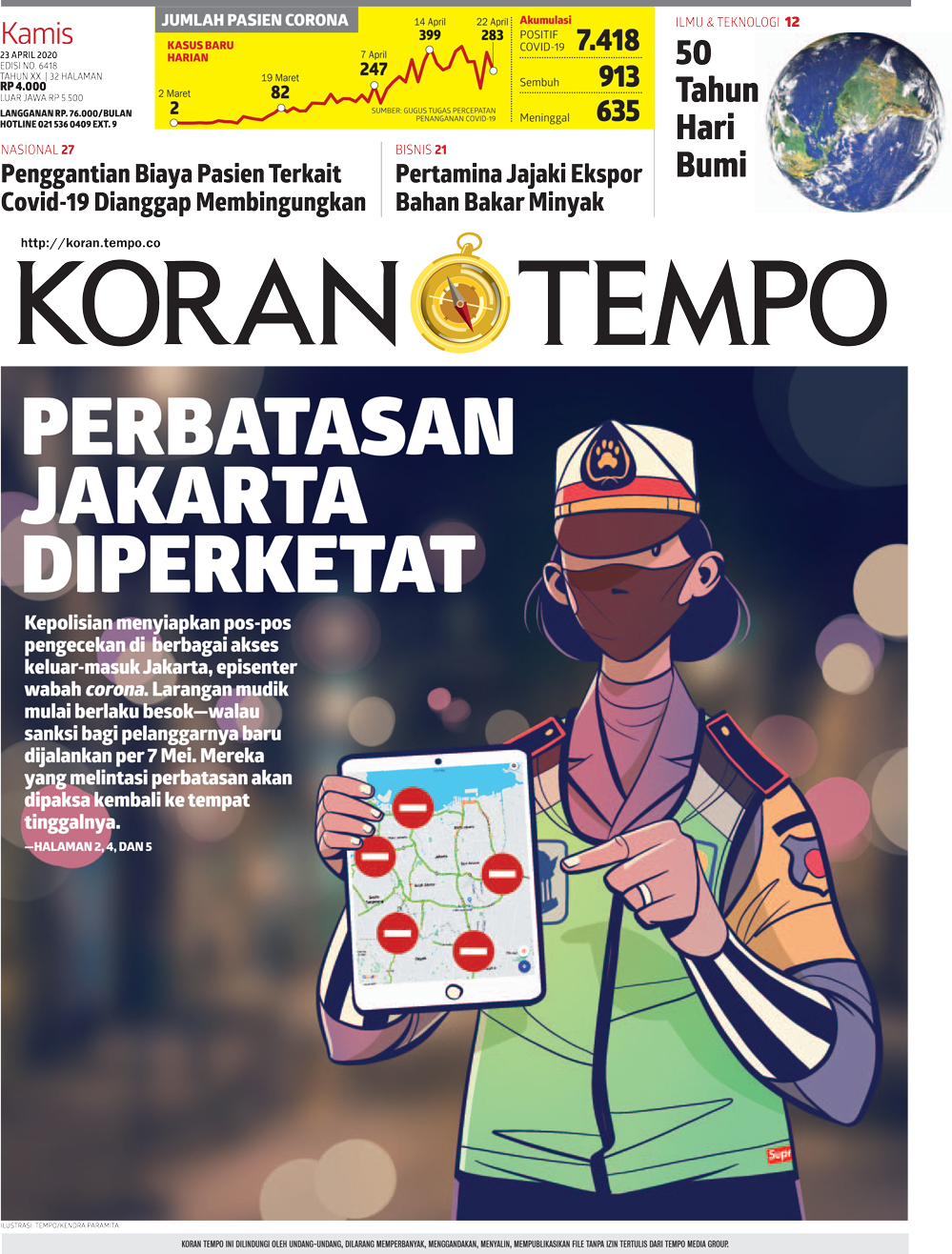 Cover Koran Tempo - Edisi 2020-04-23